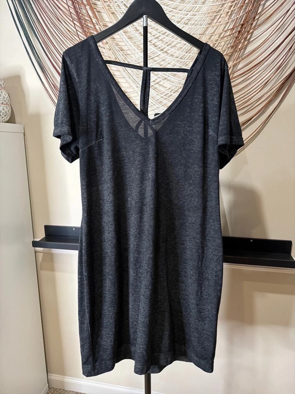 Derek Hart gray T-shirt dress 2X 3253